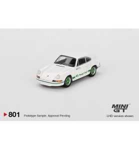 Mini GT Porsche 911 Carrera RS 2.7 Grand Prix White with Green Livery