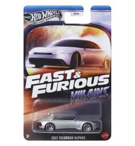 Hot Wheels Semi Premium Silver Series Fast & Furious: Villains 2022 DeLorean...