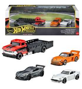 Hot Wheels Premium Diorama Collector Set – Supra, Datsun 240Z, Porsche 934.5...