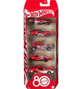 Hot Wheels Mattel 80 aniversario Pack de 5 coches
