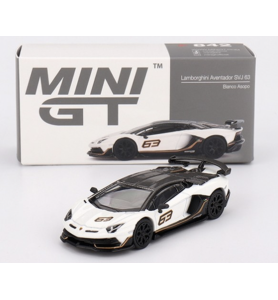 Mini GT Lamborghini Aventador SVJ 63 Bianco Asopo 2022