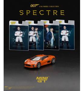 Mini GT 2015 Jaguar C-X75 Spectre Naranja 1/64 Versión Inglesa