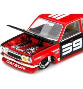 Mini GT Kaido House Datsun 510 Pro Street SK510, Rojo/Negro