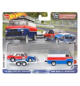 Hot Wheels Team Transport '70 Rover P6 Group 2 + HW Rally Hauler