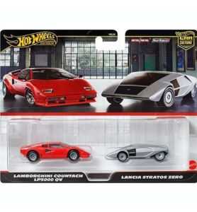 Hot Wheels Premium Pack Duo - Lamborghini Countach LP5000 QV + Lancia Stratos...
