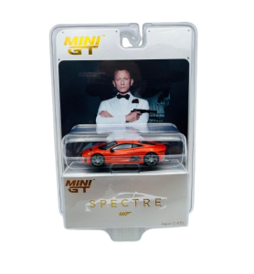 Mini GT 2015 Jaguar C-X75 Spectre Naranja 1/64 Versión Inglesa