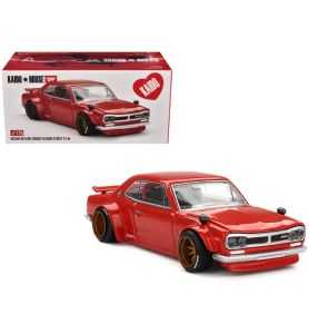 Mini GT Kaido House 1969 Nissan Skyline GT-R (KPGC10) Kaido Street V1, Rojo