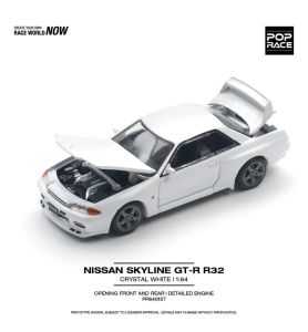 Pop Race Nissan Skyline GT-R R32, Crystal White 1/64