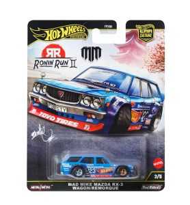 Hot Wheels Premium Ronin Run II Mad Mike Mazda Rx-3 Wagon Remorque