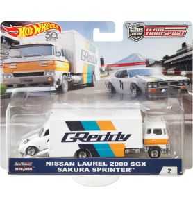 Hot Wheels Team Transport Sakura Sprinter y Nissan Laurel 2000 SGX