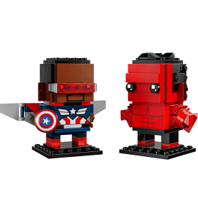 Lego Brickheadz 40668 Capitan america y Hulk Rojo