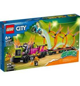 Lego City Stuntz 60357 Desafío Acrobático: Camión y Anillos de Fuego