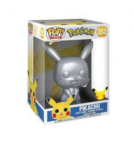 Funko Pop Jumbo Pokemon Pikachu Plateado 26cm Edición Especial Exclusivo