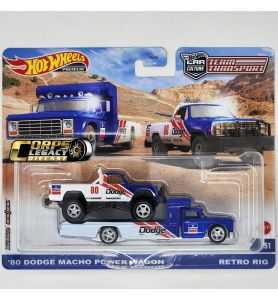 Hot Wheels Team Transport 51 '80 Dodge Macho Power Wagon & Retro Rig