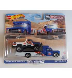 Hot Wheels Team Transport 51 '80 Dodge Macho Power Wagon & Retro Rig