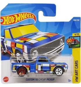 Hot Wheels - Custom ´69 Chevy Pickup - HW Art Cars 4/10 - HCX45 - Short Card...