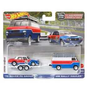 Hot Wheels Team Transport 70 Rover P6 Group 2 + HM Rally Hauler