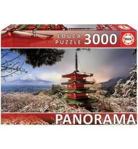 Educa - Puzzle de 3000 Piezas para Adultos Puzzle Monte Fuji y Pagoda...
