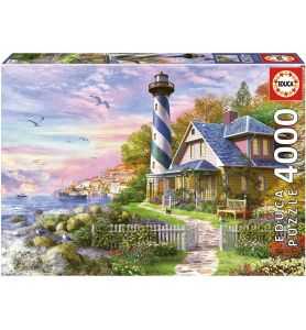 Educa - Puzzle de 4000 Piezas para Adultos Faro en Rock Bay.