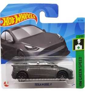 Hot Wheels - Tesla Model Y - HW Green Speed 1/10 - HKK20 - Short Card - Gris...