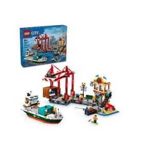 Lego City 60422 Puerto Marítimo con Buque de Mercancías