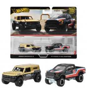 Hot Wheels Premium Pack Duo Ford Bronco R y '17 Ford F-150 Raptor - Pack 2