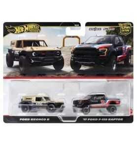 Hot Wheels Premium Pack Duo Ford Bronco R y '17 Ford F-150 Raptor - Pack 2
