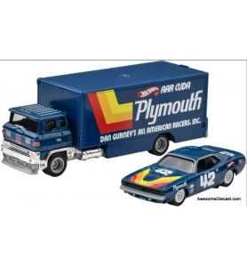 Hot Wheels Team Transport 1970 Plymouth AAR Cuda & Sakura