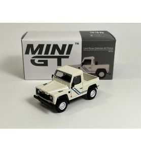 Mini GT Land Rover Defender 90 Pickup Blanco RHD
