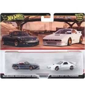 Hot Wheels Pack Duo Mazda Miata y Mazda RX7 FC Pandem - Pack 2
