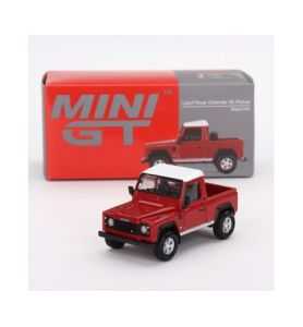 Mini GT Land Rover Defender 90 Pickup Masai Red RHD