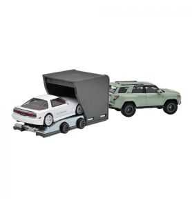 Hot Wheels Team Transport '89 Toyota Supra & '18 Toyota 4Runner Open Trailer