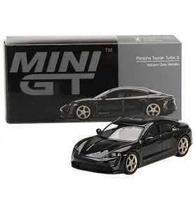 Mini GT Porsche Taycan Turbo Sa Volcano Grey Metallic