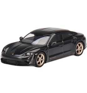 Mini GT Porsche Taycan Turbo Sa Volcano Grey Metallic