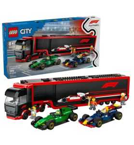Lego City 60445 Camión de F1® con Coches de F1® RB20 y AMR24