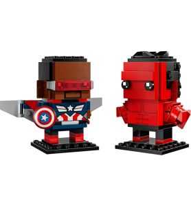 Lego Brickheadz 40668 Figuras del Capitán América y Hulk Rojo