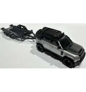 Hot Wheels Premium Team Transport 2023 Land Rover Defender 110 + Jaguar Mk1 Nº74