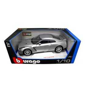 Bburago Nissan GT-R Año 2009 plata 1/18