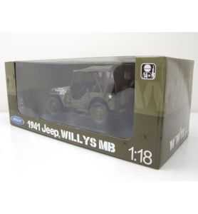 Welly Jeep Willys MB US Army - 1941 - Verde oliva Militar 1/18