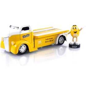 Jada Toys 1947 Ford COE Flatbed Die-cast Car & Yellow M&M's 1/24