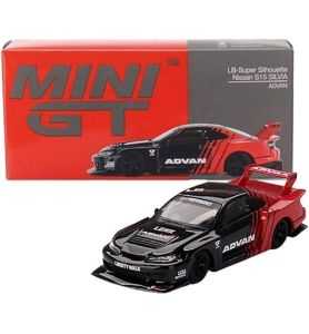 Mini GT Nissan Silvia (S15) 1999 LB- Super Silhouette Rojo/Negro