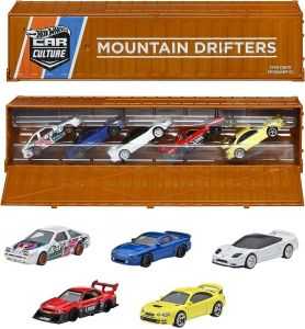 Hot Wheels Premium Car Culture Container Set Mountain Drifters + 5 Cars 1/64