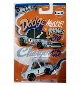 Hot Wheels Semi Premium Tooned Gulf Series '70 Dodge Charger 2/5