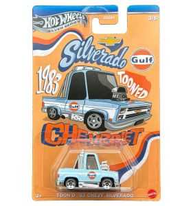 Hot Wheels Semi Premium Tooned Gulf Series Toon'd '83 Chevy Silverado 3/5