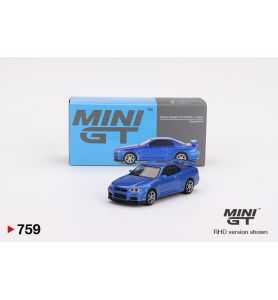 Mini GT Nissan Skyline GT-R (R34) V-Spec Bayside Azul